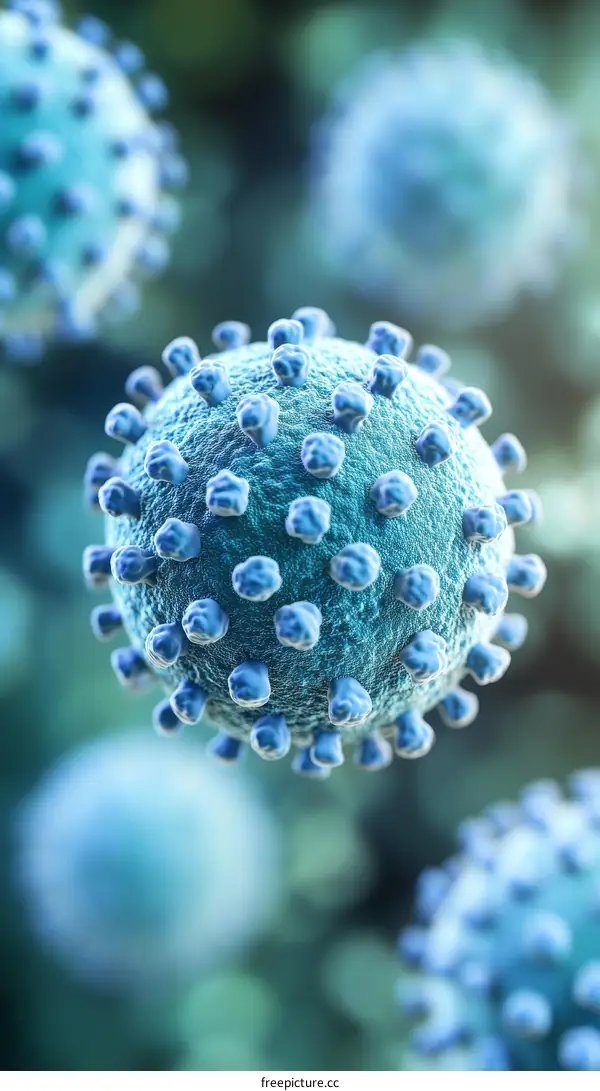 Closeup of Virus Microstructure