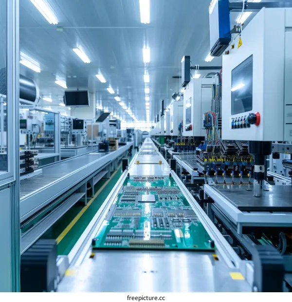 Electronics manufacturing SMT production line