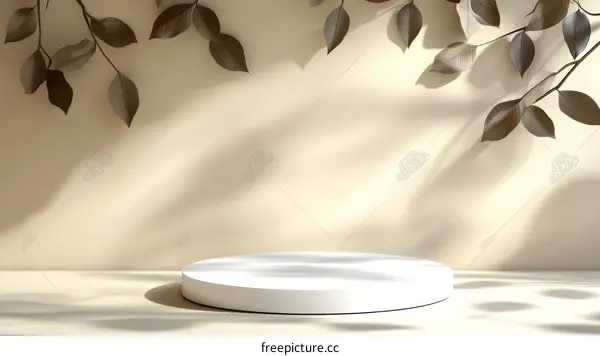 Elegant Minimalist Product Display with Warm Beige Tones