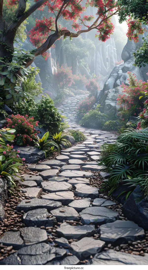 Path through a Beautiful Mystical Forest