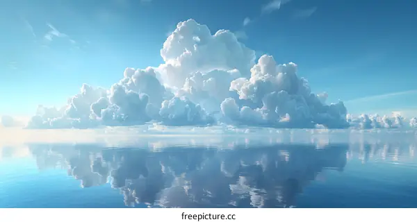 Cumulus clouds over the ocean