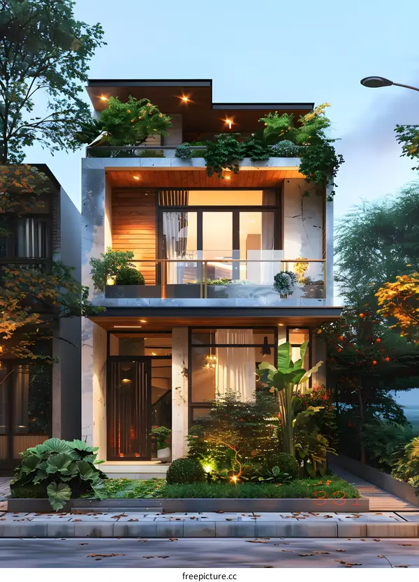 A modern style urban house