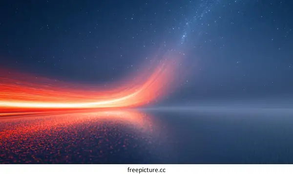 Abstract Cosmic Landscape with Fiery Horizon