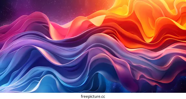 Colorful abstract waves background