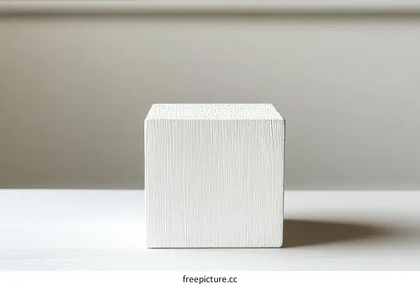 White Wooden Cube Display Stand