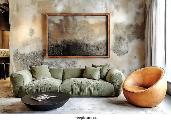 Modern Industrial Living Room Interior Design