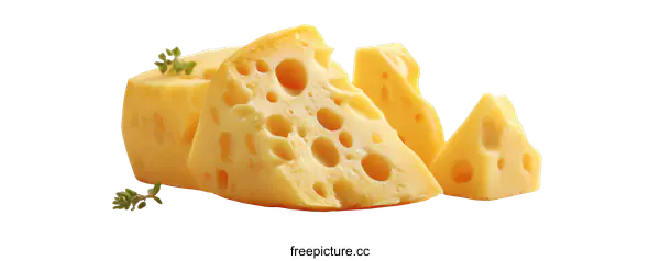 [Transparent Background PNG]Delicious Cheese Slices on a White Background