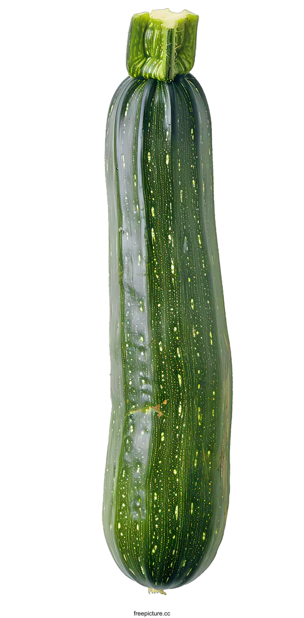 [Transparent Background PNG]Fresh Green Zucchini Isolated On White Background