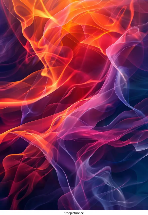 Abstract Colorful Flowing Waves Background