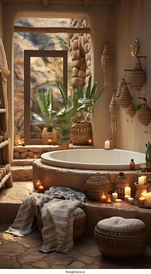 Bathroom with Desert Serenity