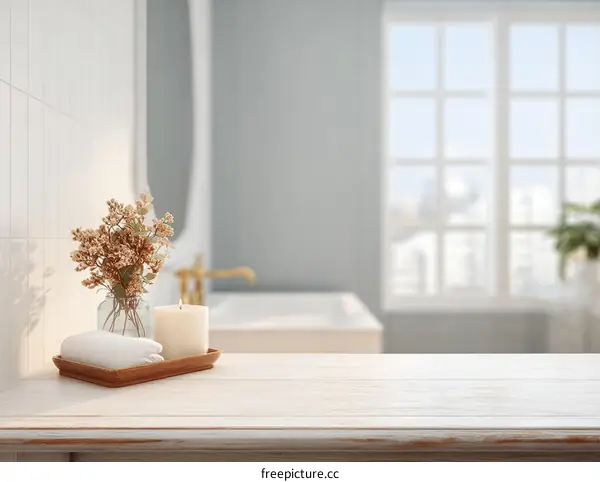 Elegant Bathroom Vanity Tabletop Display