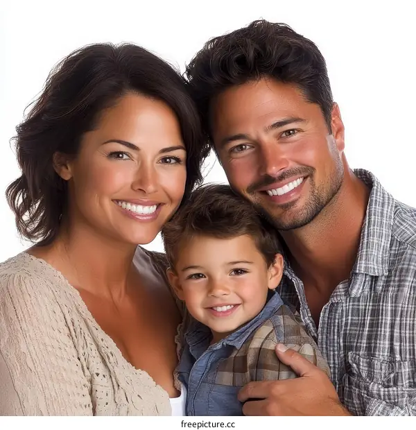 Happy Family Portrait with a Smile