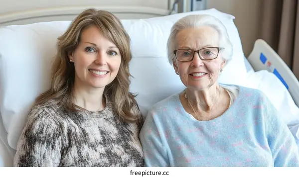 Two Women in Hospital Room Support