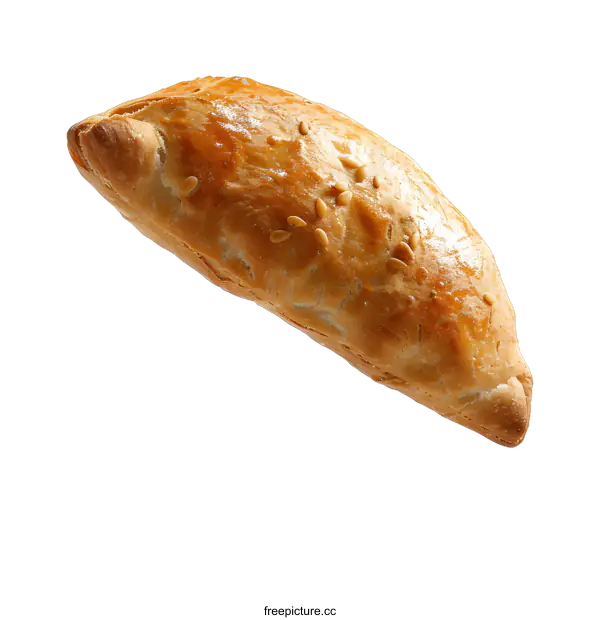[Transparent Background PNG]Freshly Baked Golden Brown Pastry with Sesame Seeds