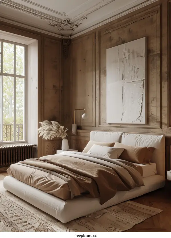 Elegant Wooden Bedroom Interior Design