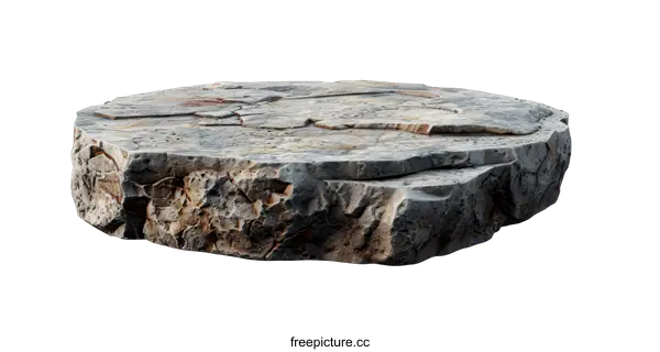 [Transparent Background PNG]Round Stone Podium on transparent background