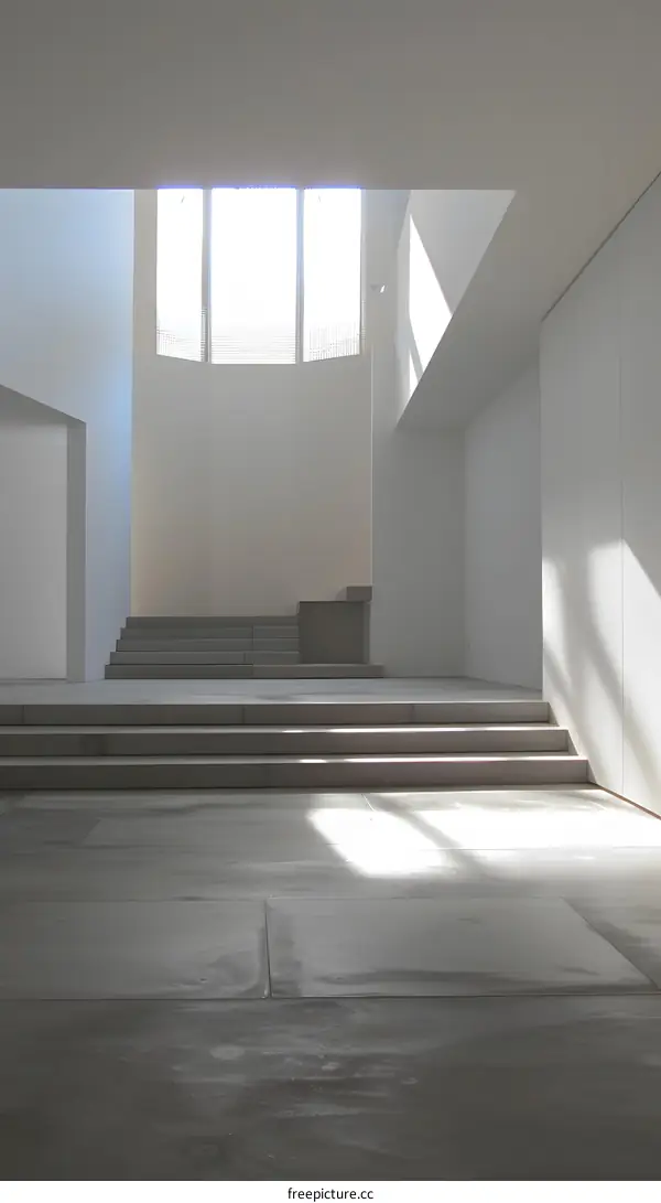 Minimalist Architecture with White Walls and a Window