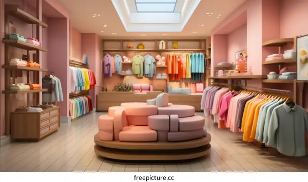 Pastel Color Clothing Boutique Interior