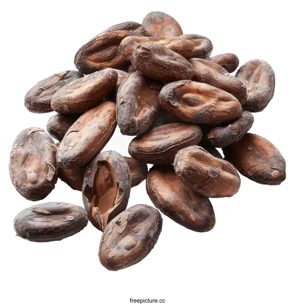 [Transparent Background PNG]cocoa beans isolated on transparent background