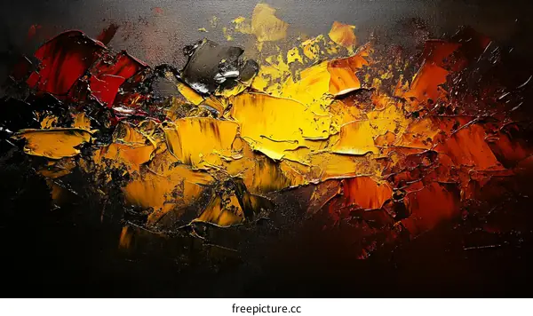 Abstract Painting of Vibrant Colors