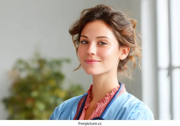 Female Doctor Portrait with Friendly Expression