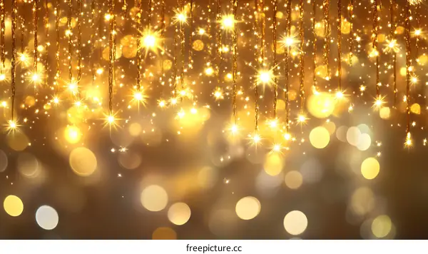 Golden Sparkling Festive Background