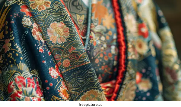 A kimono with a floral pattern