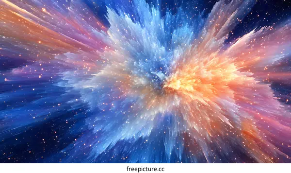 Abstract Explosion in Space