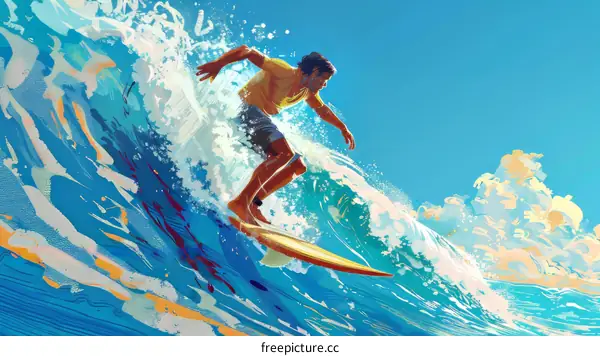 man surfing big blue wave