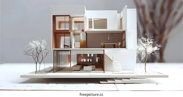 Modern House Model with Detailed Interior