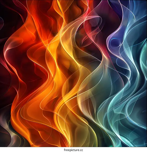 Abstract Waves of Color