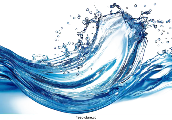 [Transparent Background PNG]Dynamic Water Splash Abstract