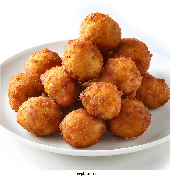 A plate full of hush puppies