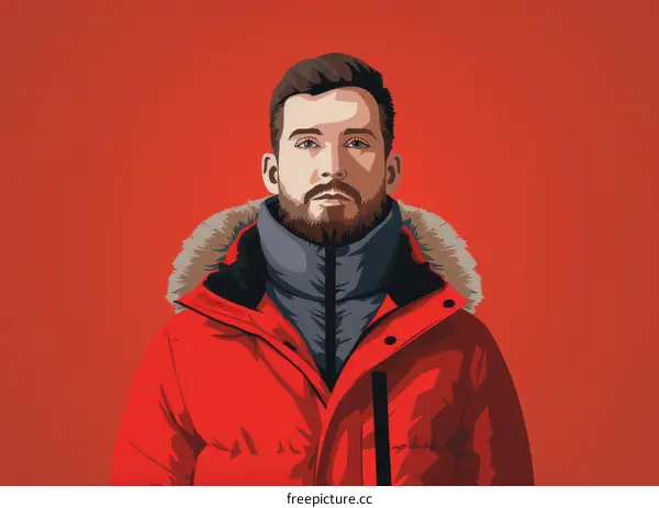 Portrait of a man in a red jacket
