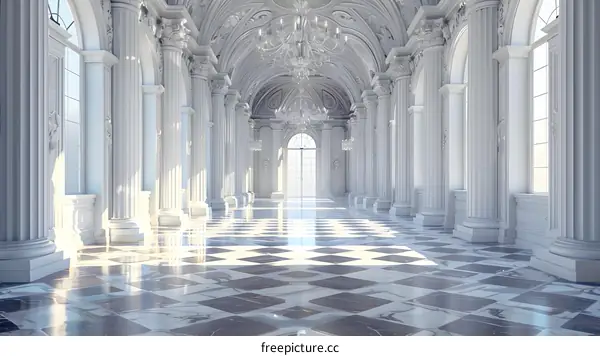 Baroque Interior Corridor: A Glimpse into History