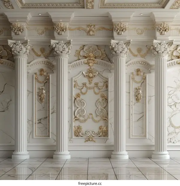 Luxury Classic Interior Design with Columns