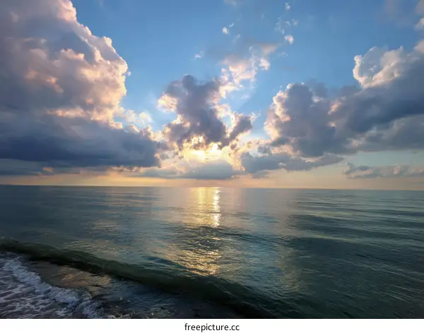 Stunning Sunrise over Calm Ocean