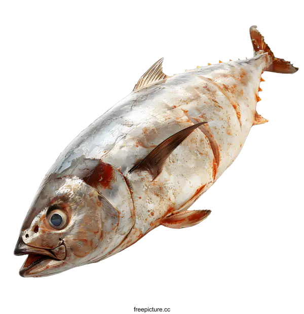 [Transparent Background PNG]Whole Tuna Fish on White Background