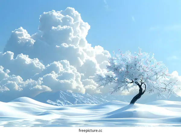 Cherry Blossoms in the Snow