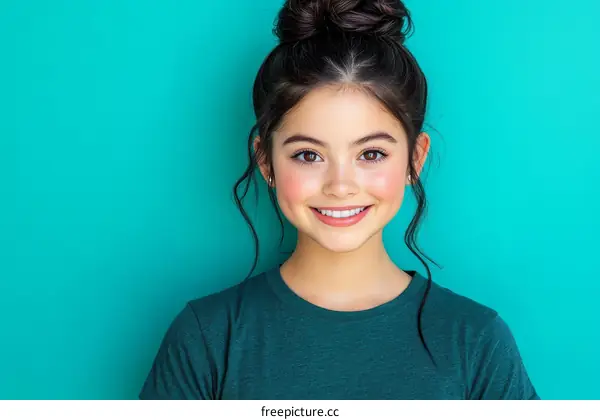 Portrait of a Smiling Teenage Girl