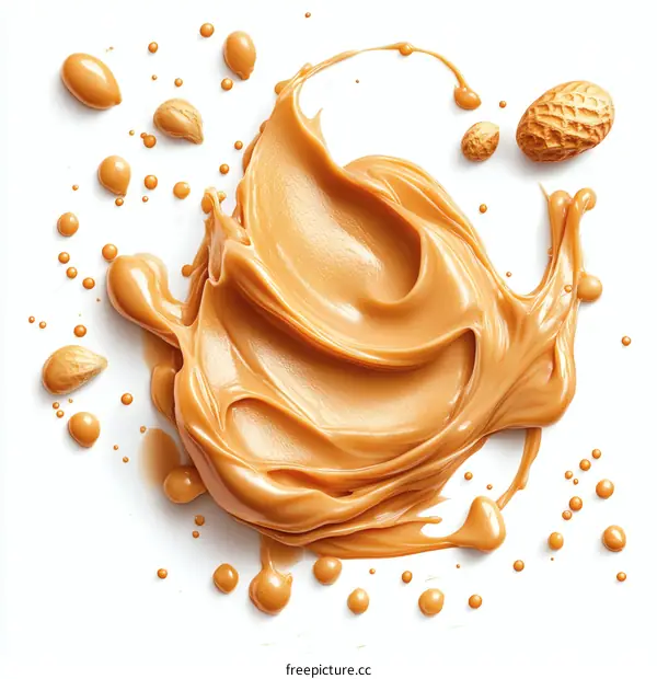 Peanut Butter Texture Splash Food Photography