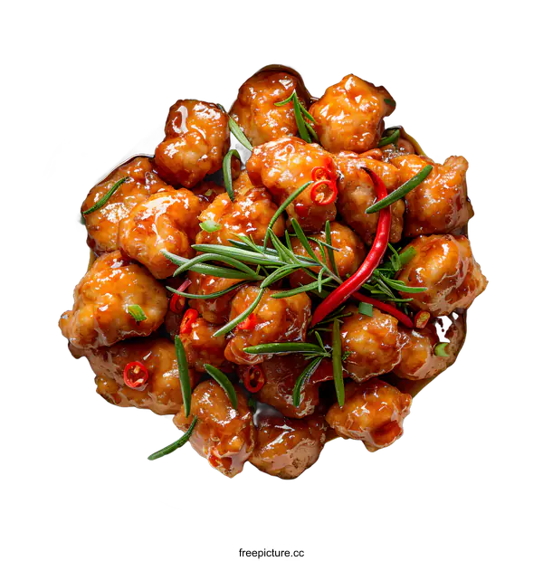 [Transparent Background PNG]Orange chicken