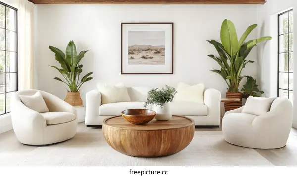 Modern Living Room with Natural Elements
