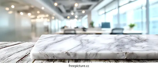 Modern Office Marble Tabletop Background