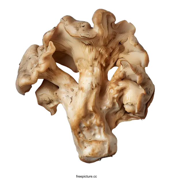[Transparent Background PNG]Close-up of Maitake Mushroom on White Background