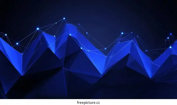 Abstract Blue Geometric Shapes Illustration