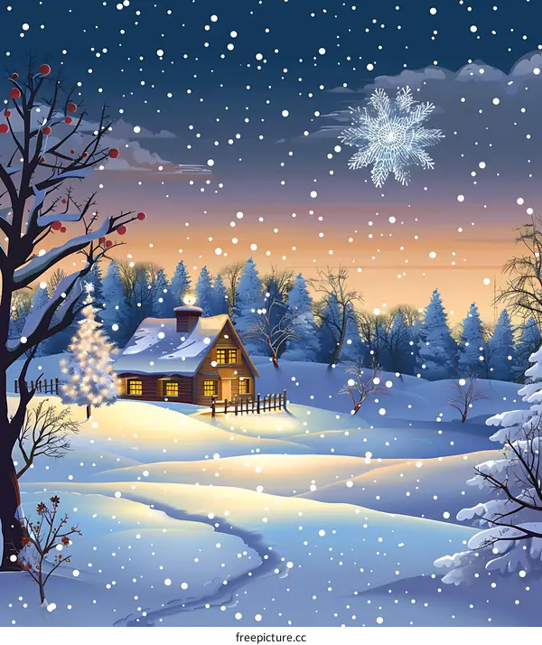 Winter Wonderland Cabin in the Snow