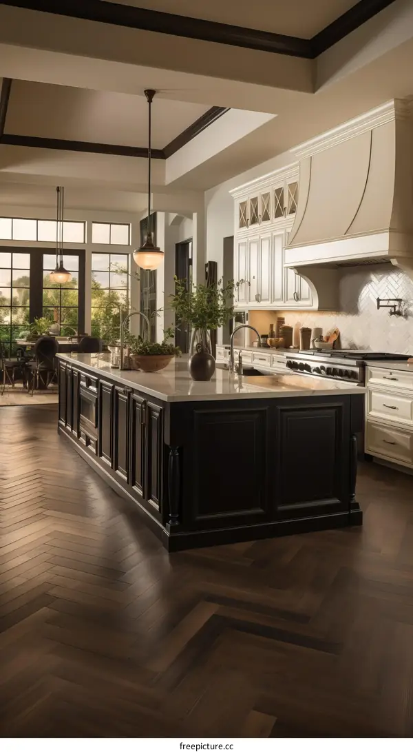 Large Open Kitchen With Island