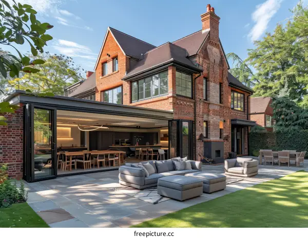 Family Home with Expansive Glass Facades and Open Floor Plan