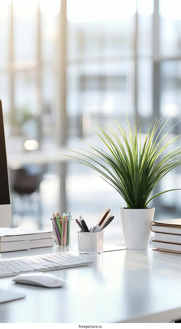 Modern Office Workspace Desk Setup